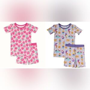 Little Sleepies EUC Bundle of Two Pairs Short Sleeve Pajama Sets